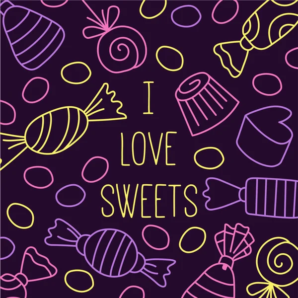 Sweets candy vector illustration — Stock Vector