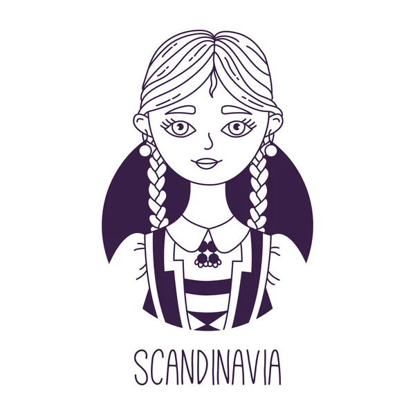 Скандинавская норвежка — стоковый вектор