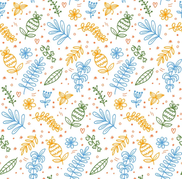 Modèle vectoriel sans couture floral — Image vectorielle