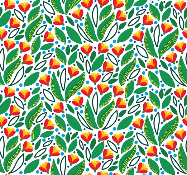 Floral naadloze vector patroon — Stockvector