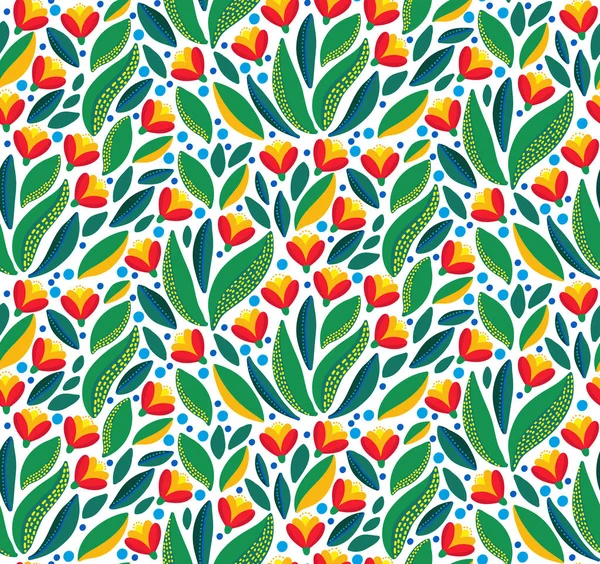 Fleurs motif vectoriel sans couture — Image vectorielle