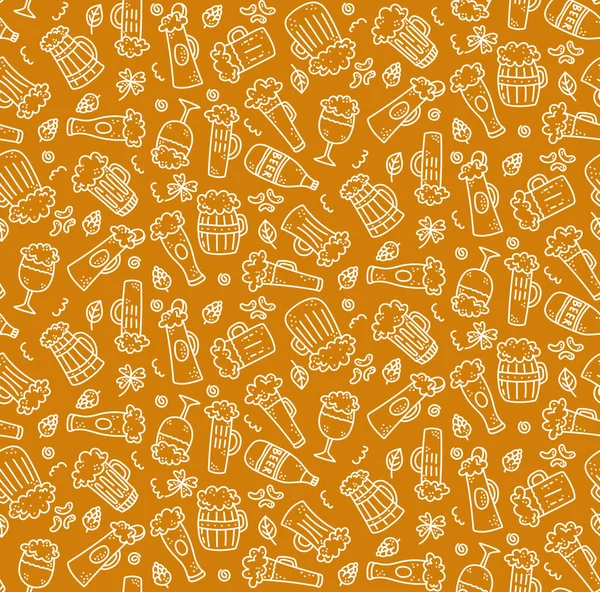 Bira karalama çizgisi kusursuz vektör deseni