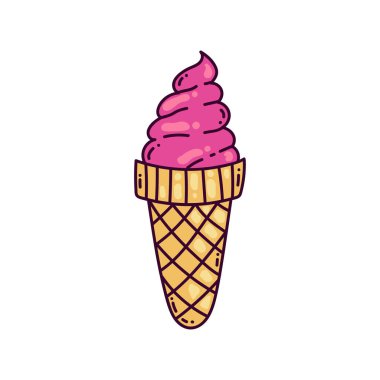Dondurma renkli vektör simgesi