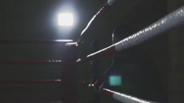 Kickboxer yavaş çekimde halka giriyor