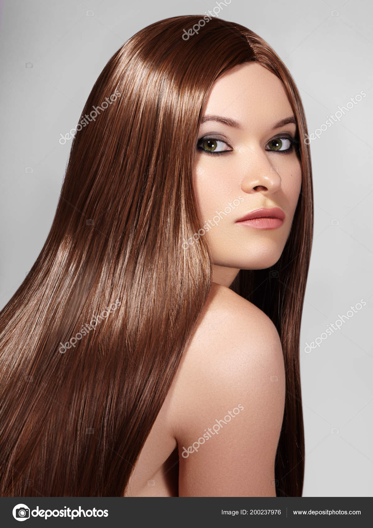 Hairstyles For Long Straight Brown Hair Beautiful Yong Woman