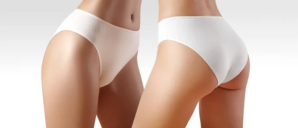 Spa Wellness Zdrowe Ciało Slim Białe Majtki Piękna Sexy Biodra — Zdjęcie stockowe