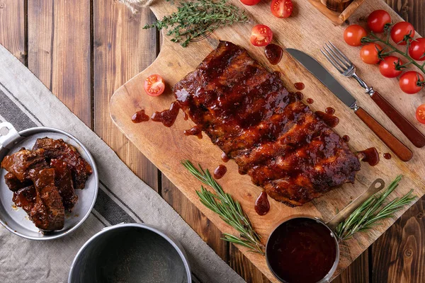 Costillas caseras de cerdo y ternera — Foto de Stock