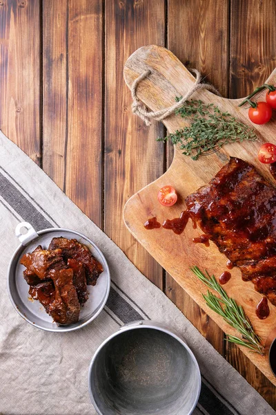 Costillas caseras de cerdo y ternera — Foto de Stock