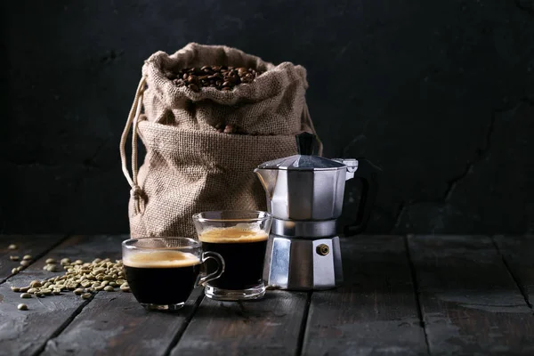 Fresh espresso coffee — Stock Photo, Image