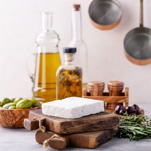 Aperitivo griego tradicional queso feta de cabra — Foto de Stock