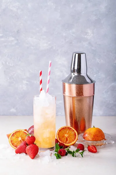 Blood orange cocktail with gin