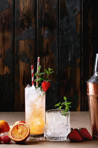 Blood orange cocktail with gin