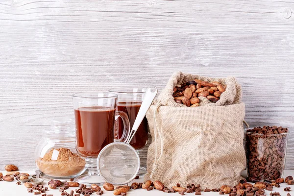 Homemade hot chocolate drink