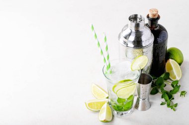 Mojito yapılmış ev kokteyl