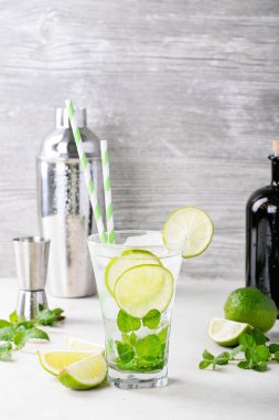 Mojito yapılmış ev kokteyl