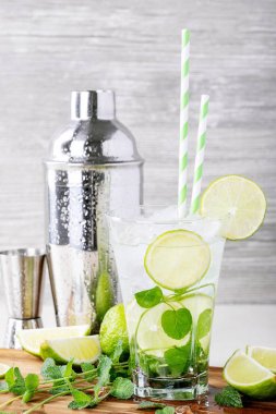 Mojito yapılmış ev kokteyl
