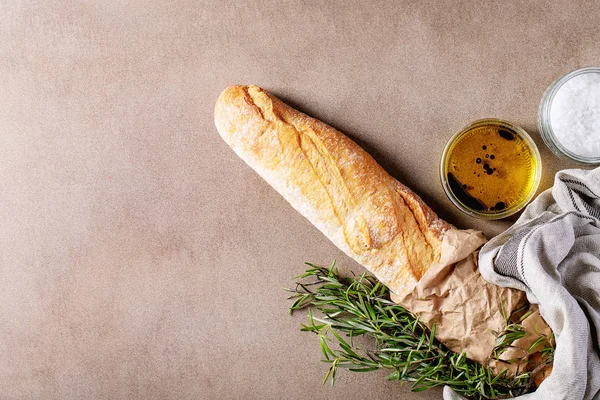 French baguette with rosemary — Stock Photo, Image