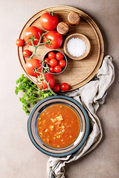 Tomat och grönsak soppa — Stockfoto