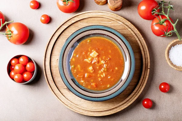 Paradicsom, zöldség leves — Stock Fotó