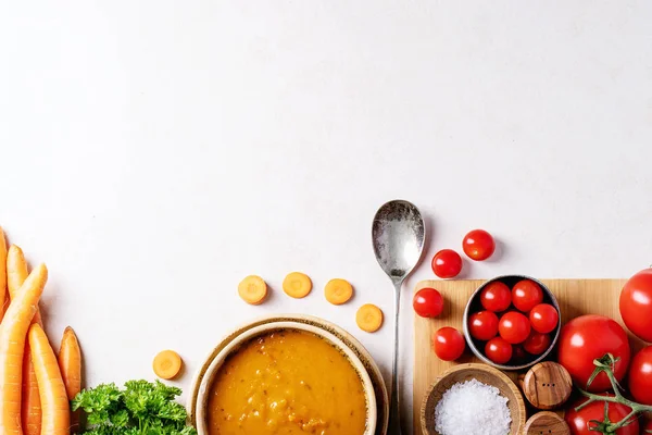 Carrot puree soup — Stock Photo, Image