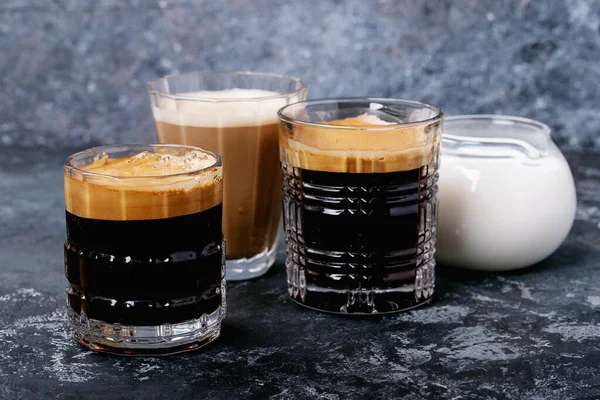 Dalgona Habos Kávé Trend Koreai Ital Latte Espresso Kávé Hab — Stock Fotó