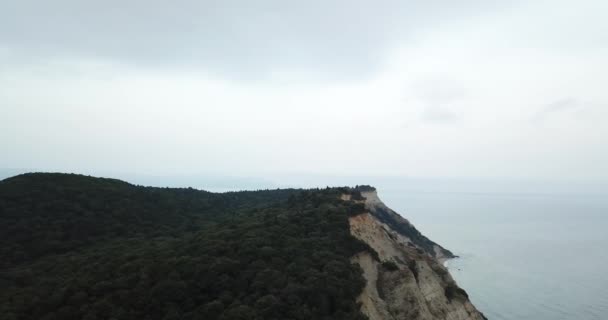 コルフ ギリシャ水で島の空中写真 — ストック動画