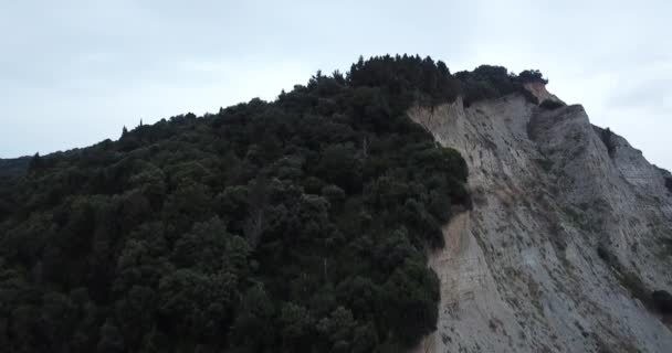 Corfú Grecia Vista Aérea Del Agua Isla Por Dron — Vídeo de stock