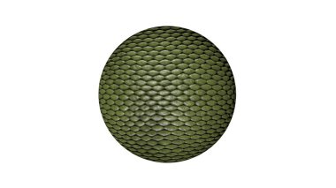 bir shpere beyaz bir arka plan üzerinde izole yapısı ile 3D render