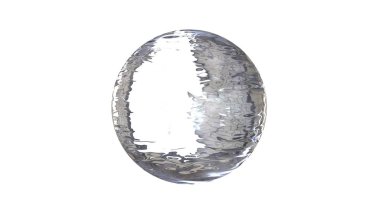 bir shpere beyaz bir arka plan üzerinde izole yapısı ile 3D render