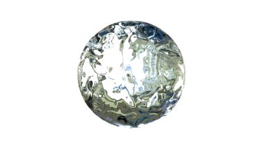 bir shpere beyaz bir arka plan üzerinde izole yapısı ile 3D render