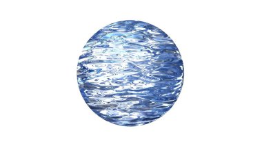 bir shpere beyaz bir arka plan üzerinde izole yapısı ile 3D render