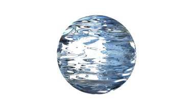 bir shpere beyaz bir arka plan üzerinde izole yapısı ile 3D render