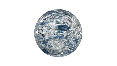 bir shpere beyaz bir arka plan üzerinde izole yapısı ile 3D render