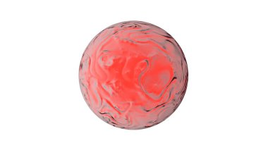 bir shpere beyaz bir arka plan üzerinde izole yapısı ile 3D render