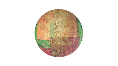 bir shpere beyaz bir arka plan üzerinde izole yapısı ile 3D render