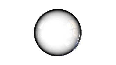 bir shpere beyaz bir arka plan üzerinde izole yapısı ile 3D render