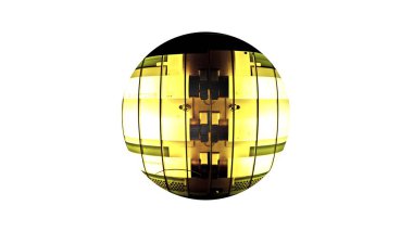 bir shpere beyaz bir arka plan üzerinde izole yapısı ile 3D render