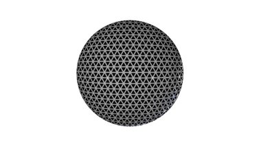 bir shpere beyaz bir arka plan üzerinde izole yapısı ile 3D render