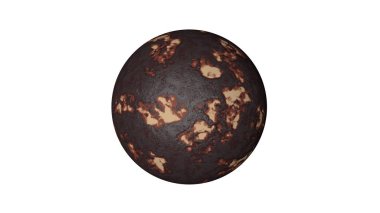 bir shpere beyaz bir arka plan üzerinde izole yapısı ile 3D render