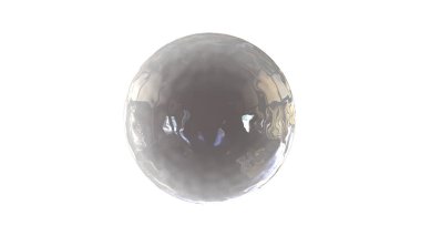 bir shpere beyaz bir arka plan üzerinde izole yapısı ile 3D render