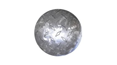 bir shpere beyaz bir arka plan üzerinde izole yapısı ile 3D render