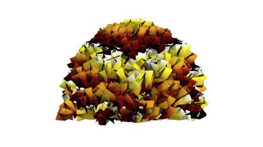 beyaz zemin üzerinde bir colorul bitkinin 3D render