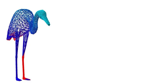 Τρισδιάστατη Απεικόνιση Του Ζώο Περιγραμμένη Πολύχρωμο Ουράνιο Τόξο Λευκό — Φωτογραφία Αρχείου