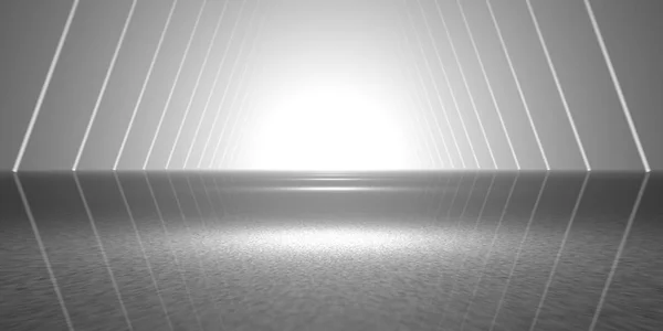 Renderowanie Ciemnej Sceny Futurystycznymi Światłami Abstrakcyjne — Zdjęcie stockowe