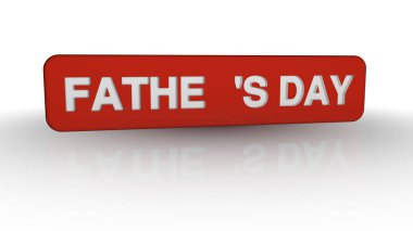 Bir kavram babalar günü tasarımı 3d render