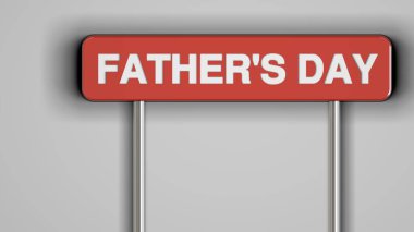 Bir kavram babalar günü tasarımı 3d render