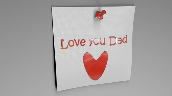 3d rendering of a concept father's day design — Stock Photo, Image