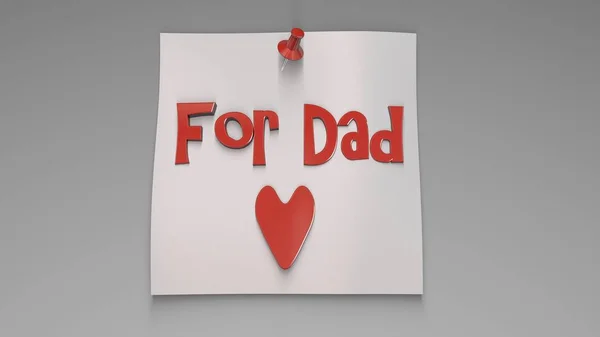 3d rendering of a concept father's day design — Stock Photo, Image