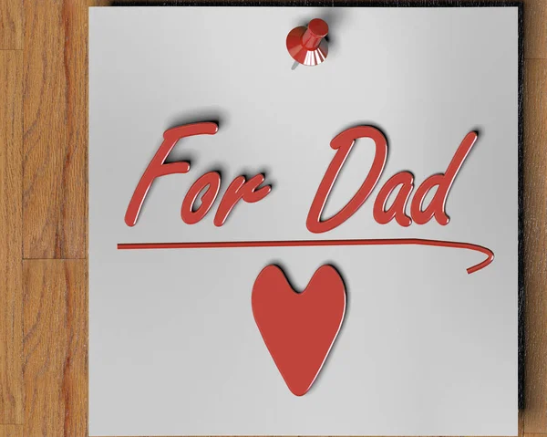 3d rendering of a concept father's day design — Stock Photo, Image