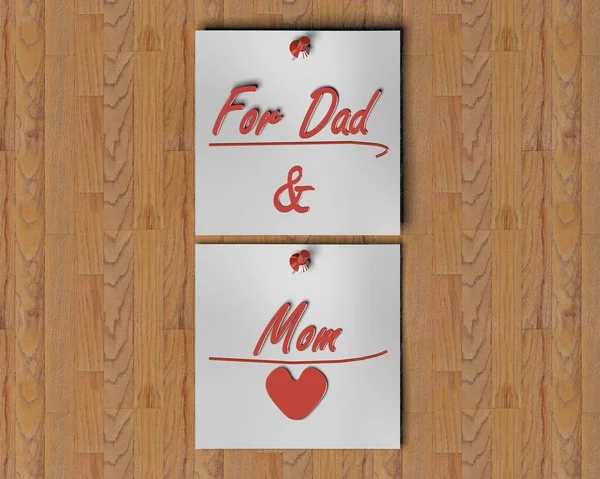 3d rendering of a concept father's day design — Stock Photo, Image